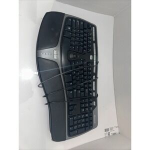 Microsoft Natural Ergonomic Curved Wired Keyboard 4000 v1.0 With Wrist Pad Rest